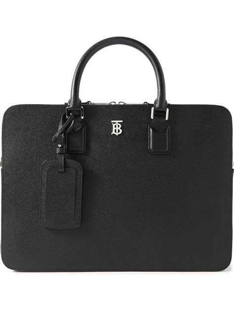 burberry grained leather briefcase|Burberry grainy leather briefcase.